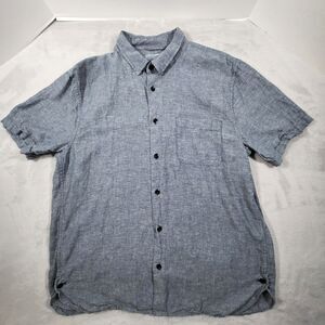 Outerknown Beachcomber Shirt Mens XL (Fits Large) Blue Hemp